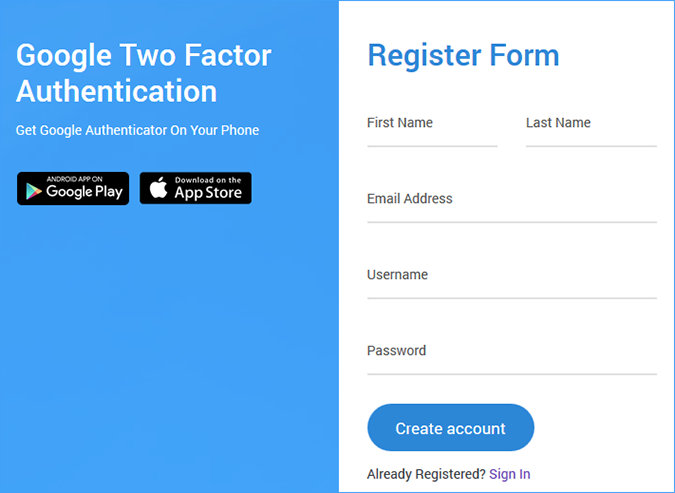 Google Two Factor Authentication Login Using PHP a2zwebhelp