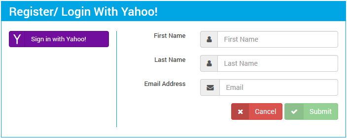 Login with Yahoo!
