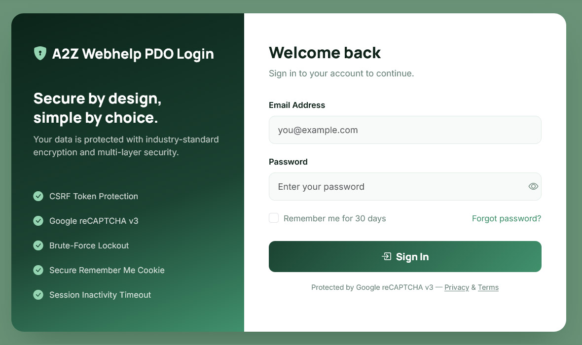 PHP PDO login